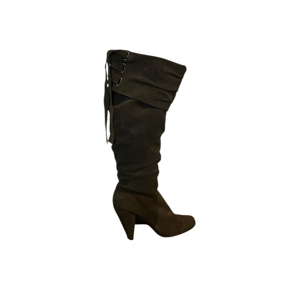 Naughty Monkey Women's Fearless Knee-High Boot Heel Suede Leather Size 6